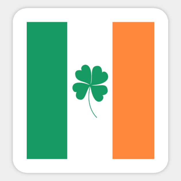 IRISH flag Ireland Shamrock St Patricks Day Sticker by zeevana